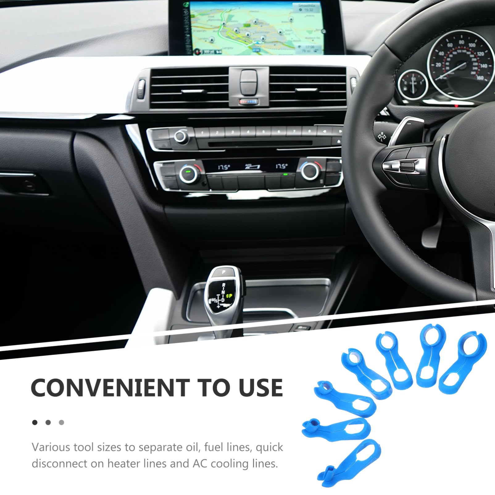 Mikinona 7pcs Automotive Line Disconnect Tool Set Tools for Air Conditioning Line Maintenance Ergonomic Design for Efficient Automotive Repairs