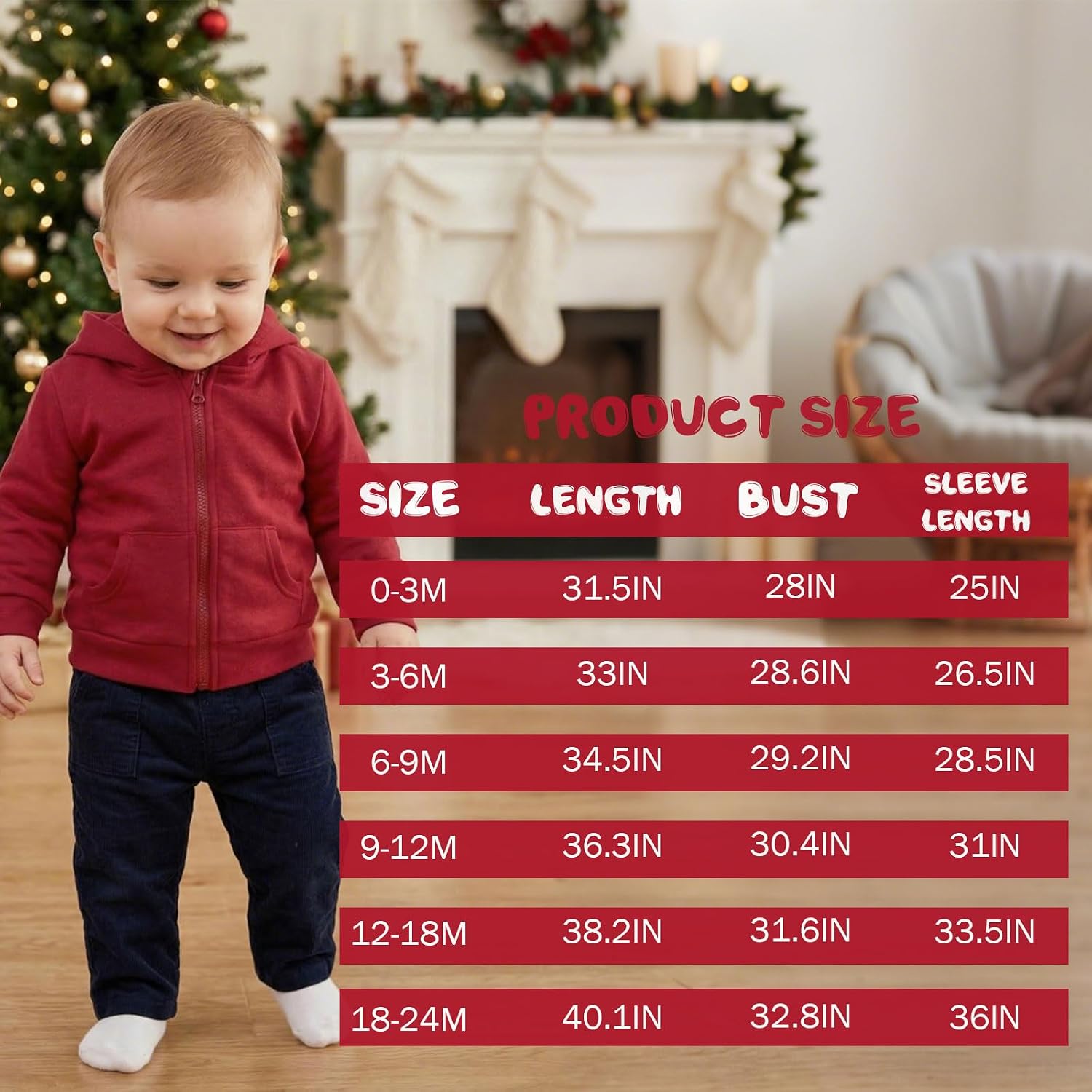 ROMPERINBOX Unisex Solid Baby Sweatshirts Hoodies, Lightweight Full Zip-up Jackets Coat 0-24 Months