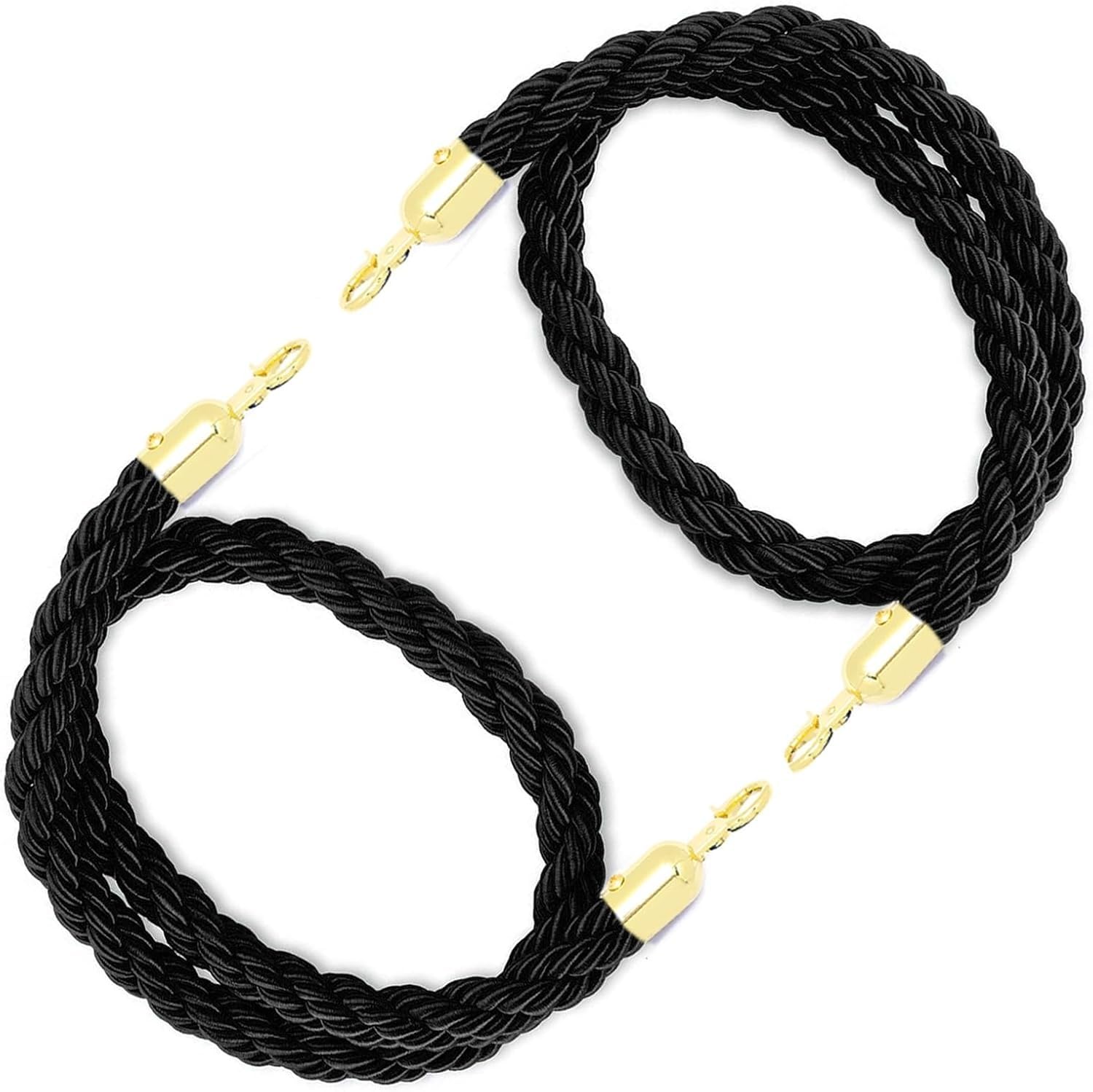 ZBBGTJK Queue Ber Belt - 2 Pack 3.5m/11.5ft Stanchion Rope for Hotels Events and Crowds - Safety Cords for Lobby and Event Management