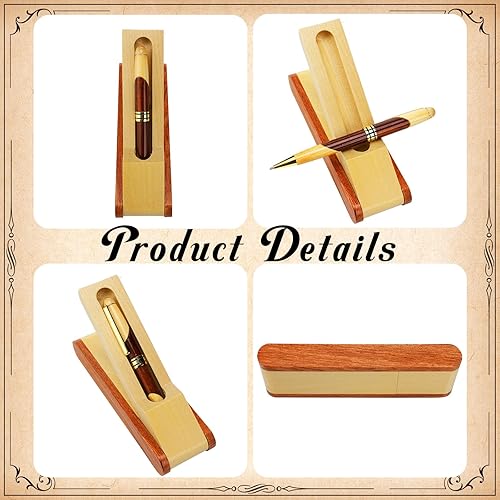 Miniatura 2 de Outus 6 juegos de bolígrafos de madera, regalos de agradecimiento con estuche para bolígrafos de negocios, juego de regalos de escritura de madera