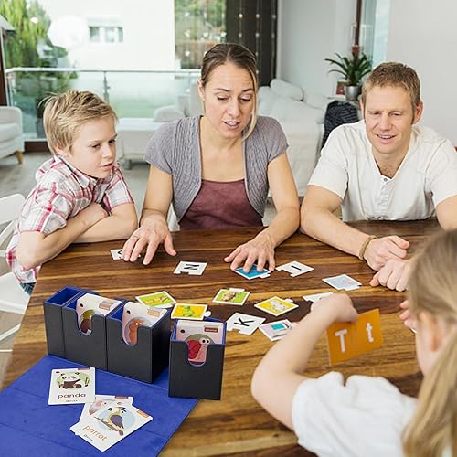 Miniatura 6 de Caja 4 en 1 Commander con bandeja de dados para MTG  Caja de almacenamiento de tarjetas coleccionables con capacidad para más de 300 tarjetas con