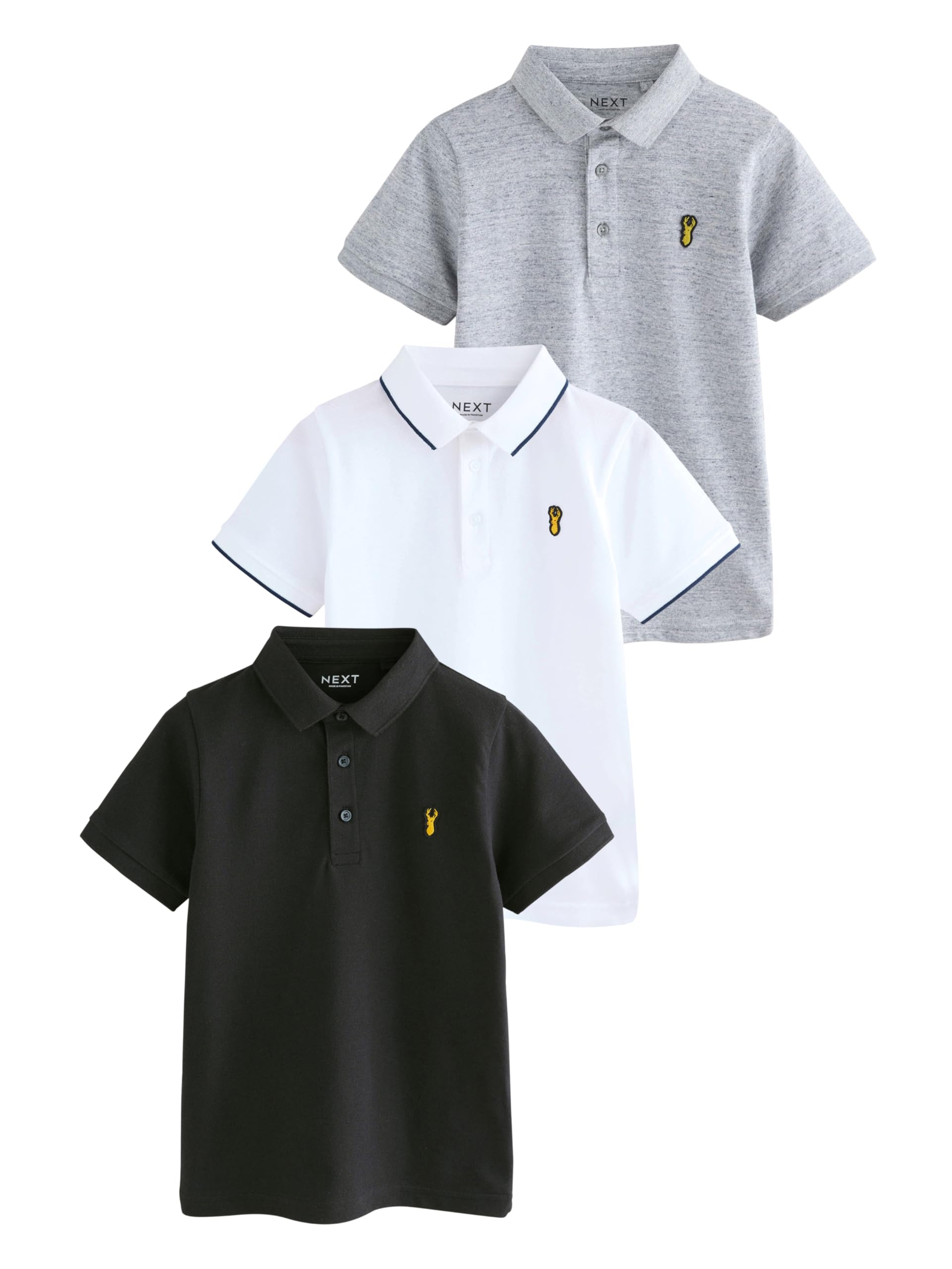 NEXT Niños Pack de 3 Polos de Manga Corta