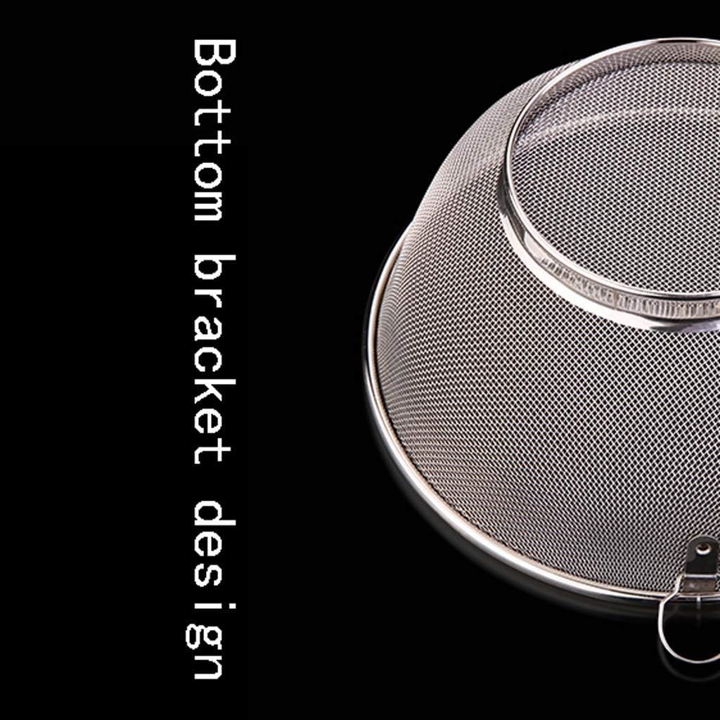 Food Strainers Stainless Steel Colander/Mesh Colander Strainer Basket - for Kitchen Straining, Draining, Salad, Spaghetti and Noodles (Size : 22cm) ()