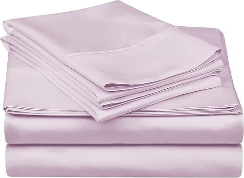 Miniatura 2 de Superior Juego de sábanas de algodón egipcio de 300 hilos, 1 sábana bajera elástica con bolsillo profundo, 1 sábana encimera, 1 funda de almohada,