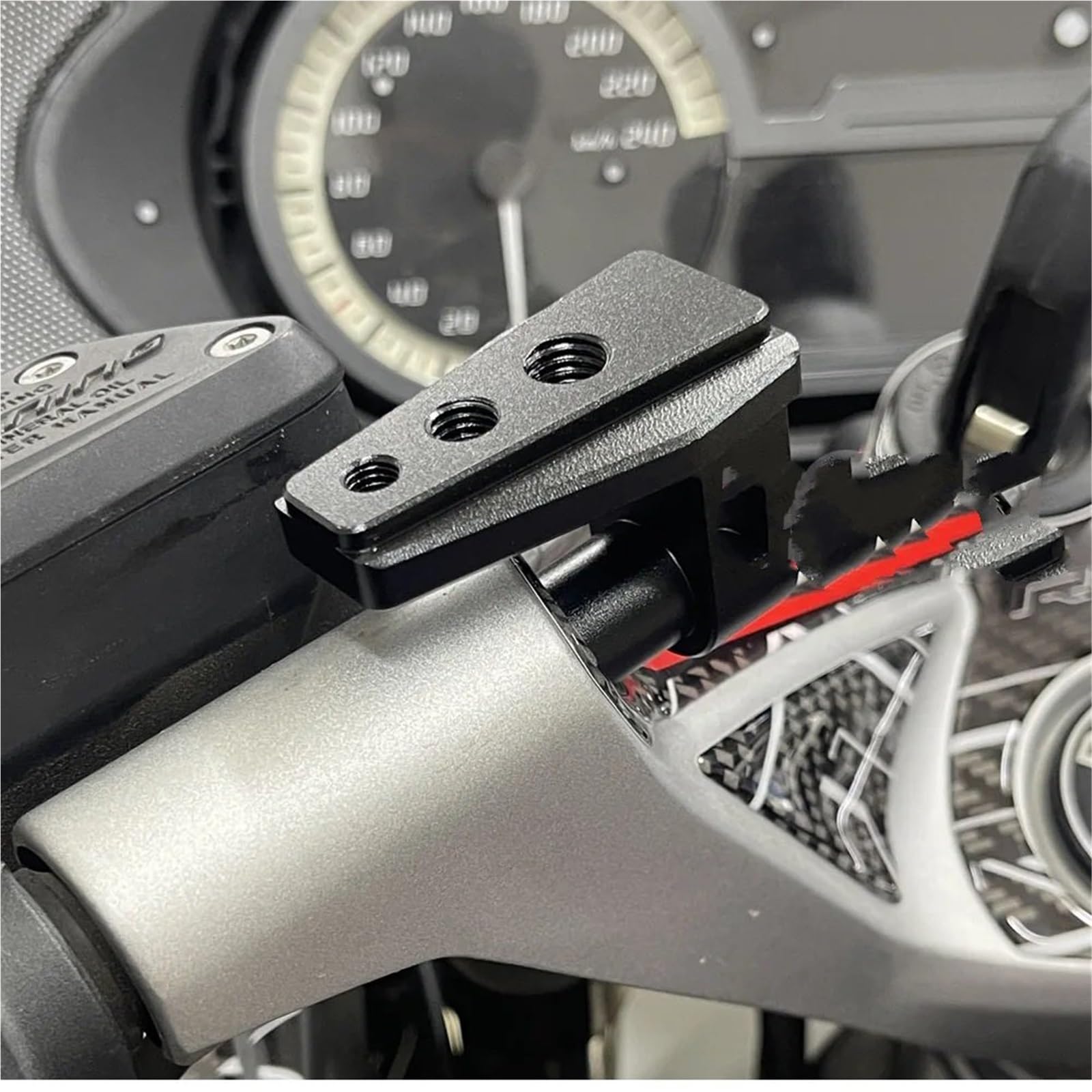 Uchwyt na telefon Uchwyt Do nawigację GPS do, amortyzator, przedłużacz do telefonu, pasujący do Bmw K1600GT, K1600GTL, K1600B, R1200RT, R1250RT Motocyklowy uchwyt nawigacyjny GPS(Black 1-set)
