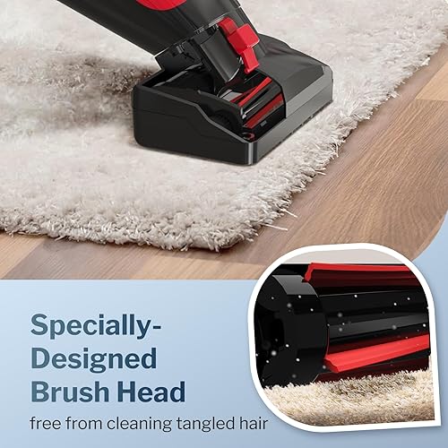 Miniatura 3 de Powools Aspiradora de mano para pelo de mascotas, aspiradora inalámbrica recargable, aspiradora de mano con filtro reutilizable y cepillo motorizado