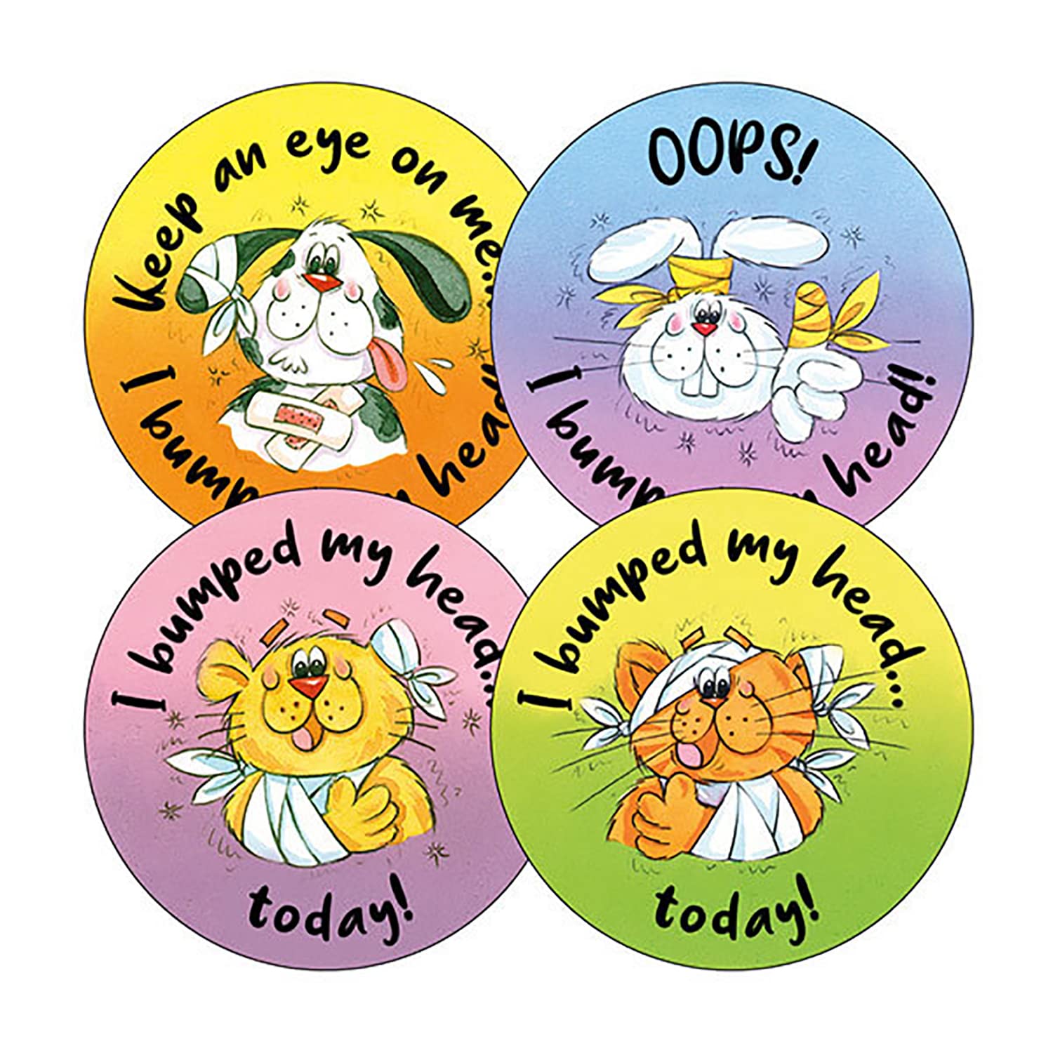 400 I Bumped My Head Childrens Pupils School Teachers Stickers 32mm Brainwaves Primary Teaching Services