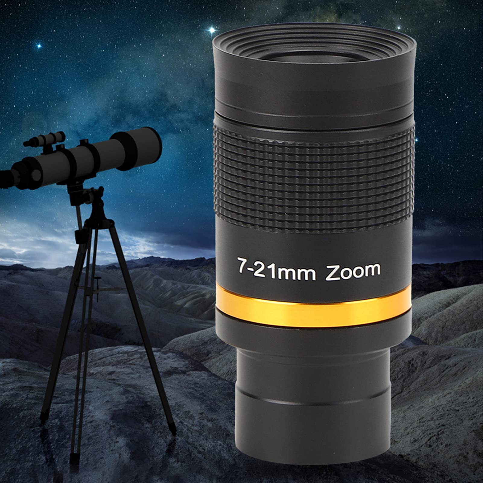 Zoom Eyepieces for Telescopes 1.25,Versatile Telescope Accessories kit,Zoom 7 to 21mm 1.25 Telescope Eyepiece Set for Viewing Moon, Planets, Nebulae