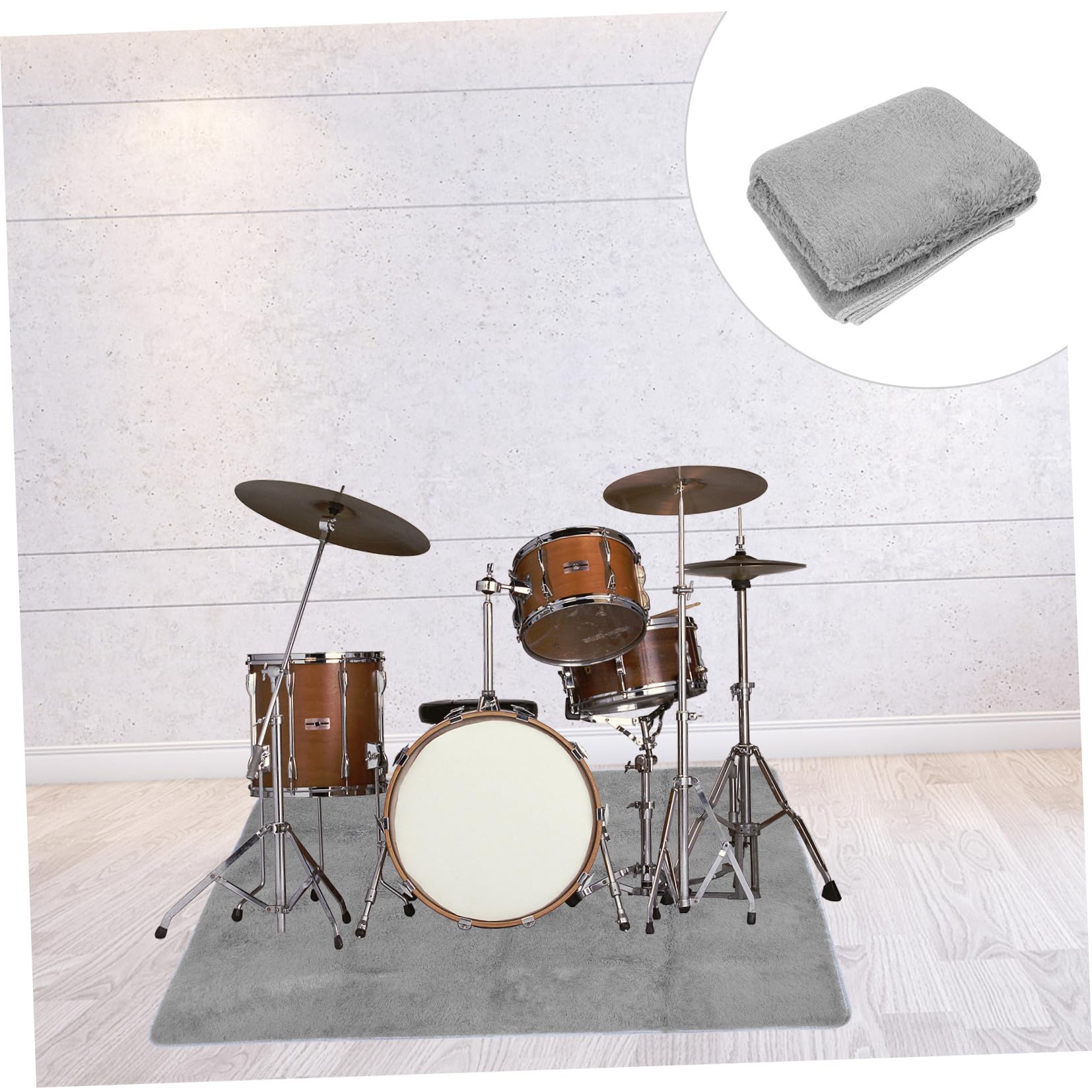 MAGICLULU Tappetino Fonoassorbente per Batteria 12X16 M Grigio Tappeto Antiscivolo Isolamento Acustico per Casa Studio Ufficio e Sala Prove Materiale Resistente e Assorbente