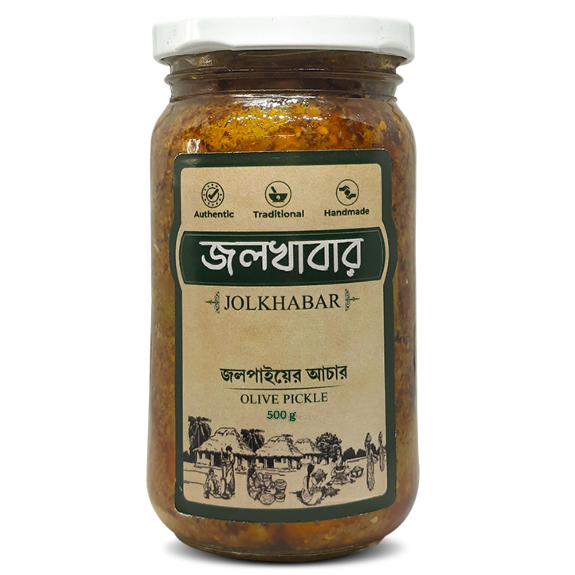 JOLKHABAR | JALPAI er AACHAR 500gm Pack | Olive Pickle | Jolpai Achar | Authentic Traditional Handmade | Bengali Recipe | 400gms