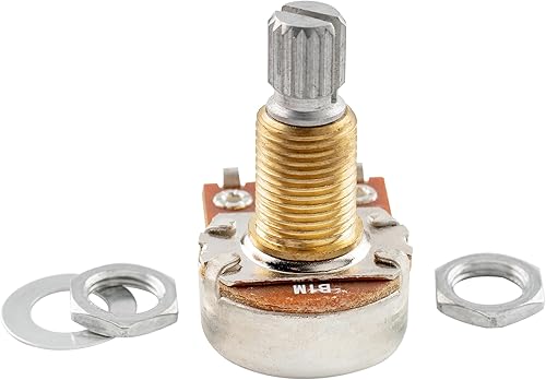 Miniatura 23 de Musiclily Macetas de guitarra B25K con rosca de latón profesional, potenciómetros cónicos lineales para guitarra eléctrica o bajo (juego de 2)