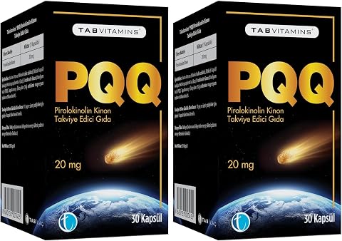 Tabvitamins PQQ Pirolokinolin Kinon 20 Miligram 30 Kapsül (2 paketi)