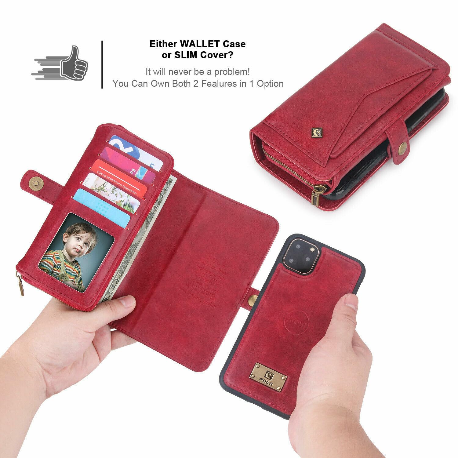 Generic Étui compatible avec iPhone Samsung Galaxy S20 Ultra (couleur : rouge) Étui portefeuille en cuir à rabat magnétique