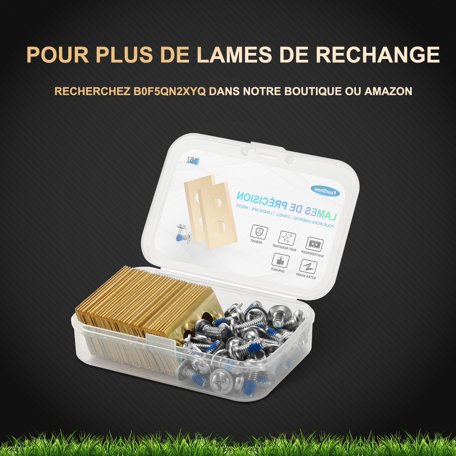 [MISE À NIVEAU] Disque de lames + 6 pièces de lames Compatibles avec DREAME | MOVA & DCK, Lame de tondeuse à gazon robotisée