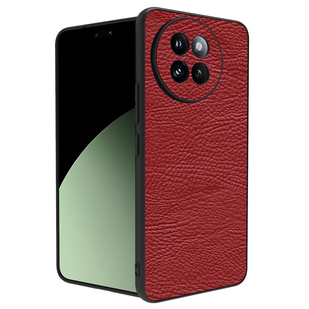 RIGGEAR Sleek Back Cover Case Compatible with Xiaomi 14 CIVI (TPU+PC | Red Leather) (B0D5HT65H7) Amazon Price History, Amazon Price Tracker