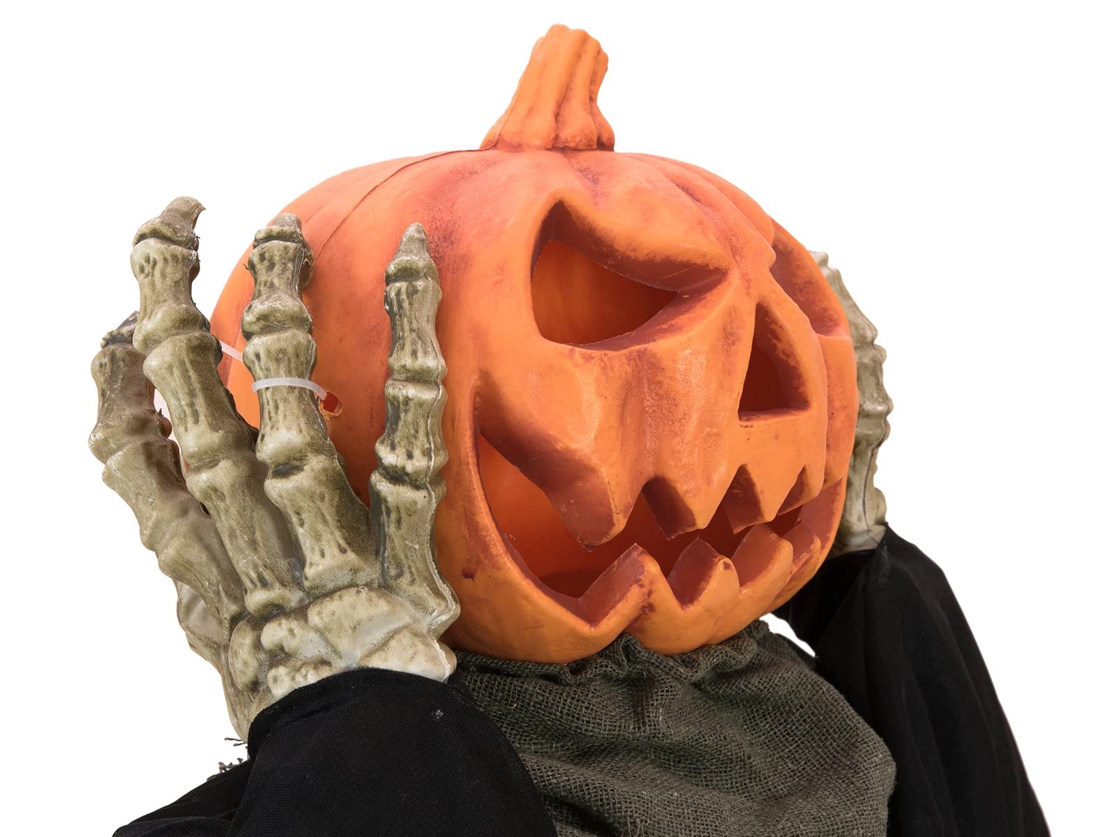 EUROPALMS Halloween Figur POP-UP Kürbis, animiert 70cm | Animierter Kürbismonster-Oberkörper mit Licht-, Sound- und Bewegungs-Effekt