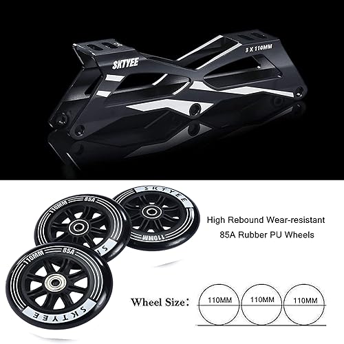 Miniatura 5 de Patines en línea de 3 ruedas para hombres y mujeres, patines de velocidad en línea de alto rendimiento para adultos con ruedas de 4.331 in, patines