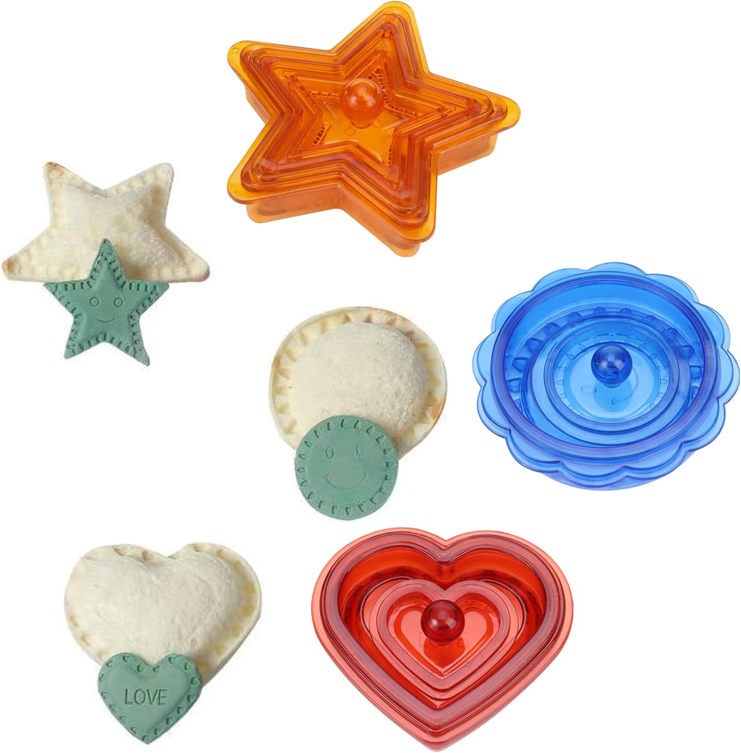 Sandwich Cutter and Sealer Set of 3 (15 Pieces