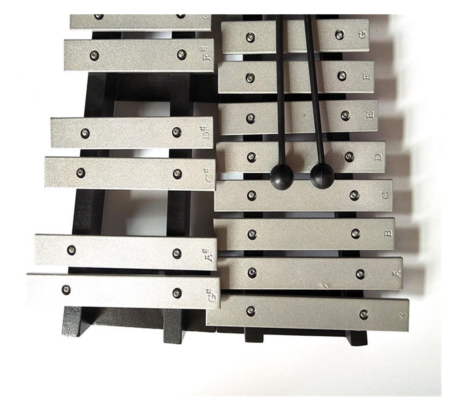xilofono ​Legno Strumento Didattico per Pianoforte con Piastra in Alluminio Battuto A Mano A 30 Toni, Strumento A Percussione Carillon Tipo Scala