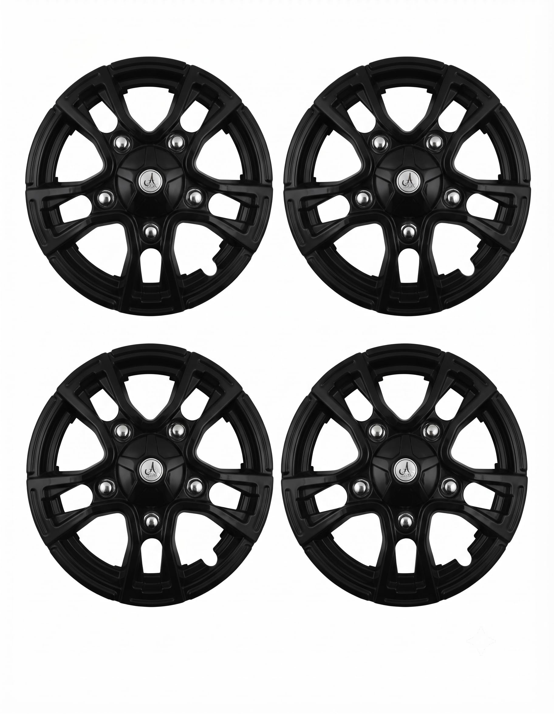 Premium 15-Inch Wheel Cover for Bolero & All Other Cars | Dual Tone Black & Chrome Finish High-Impact Metal HubCaps Rim Cover Universal Fit (Set of 4)-image-36