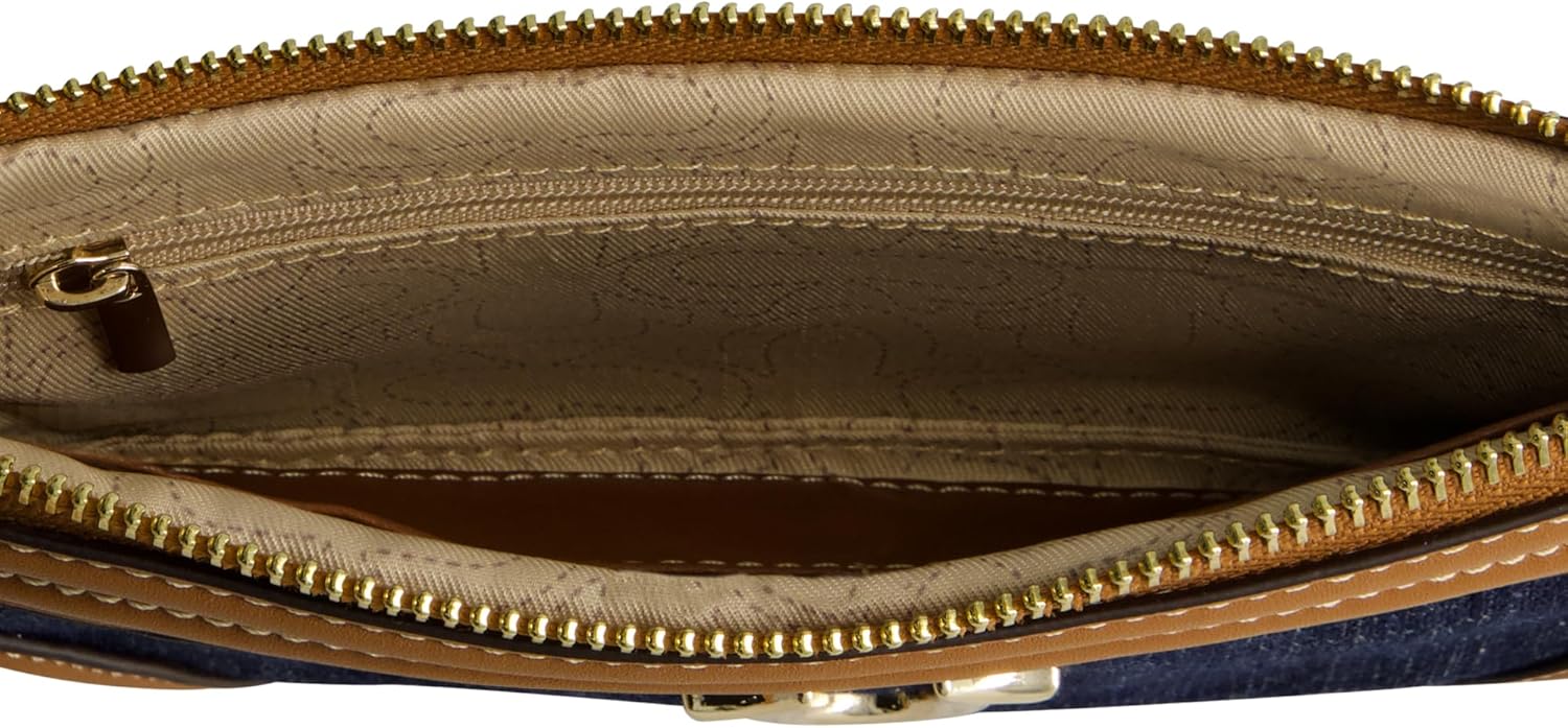 True Religion Women's Mini Wallet with Wrist Strap, Dark Denim, One Size