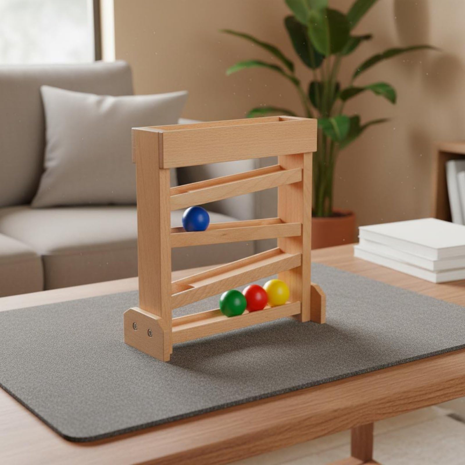 Kinder Visual Holzspielzeug Kugelbahn Laufbahn Lernspielzeug Wahrnehmungsförderung Beobachtungshilfsmittel für Kleine Kinder Spielraum
