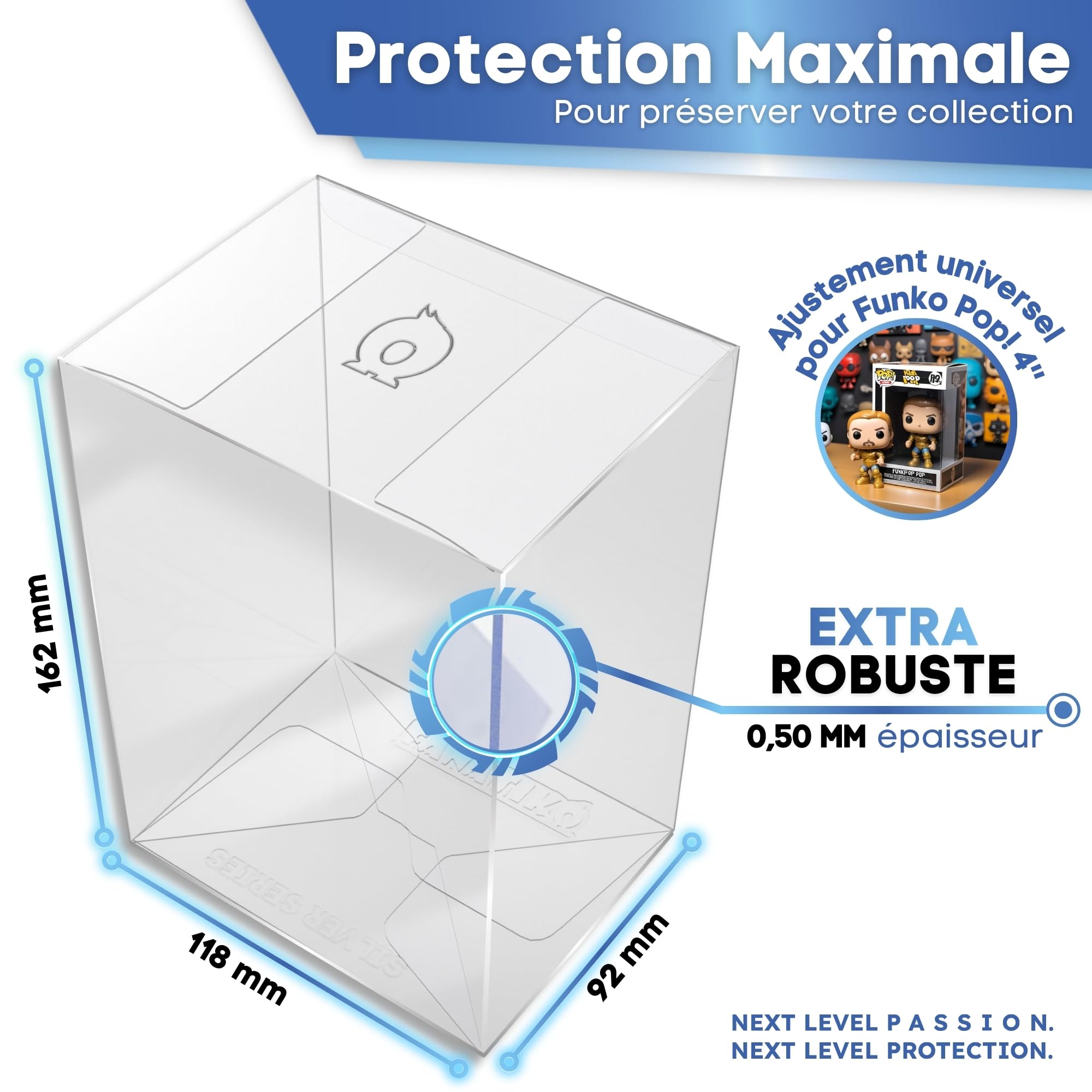 Lot de 40 Protecteurs Gold pour Funko Pop 4" - Protection Pop de 0,5mm - Gardez Vos Figurines en Parfait État
