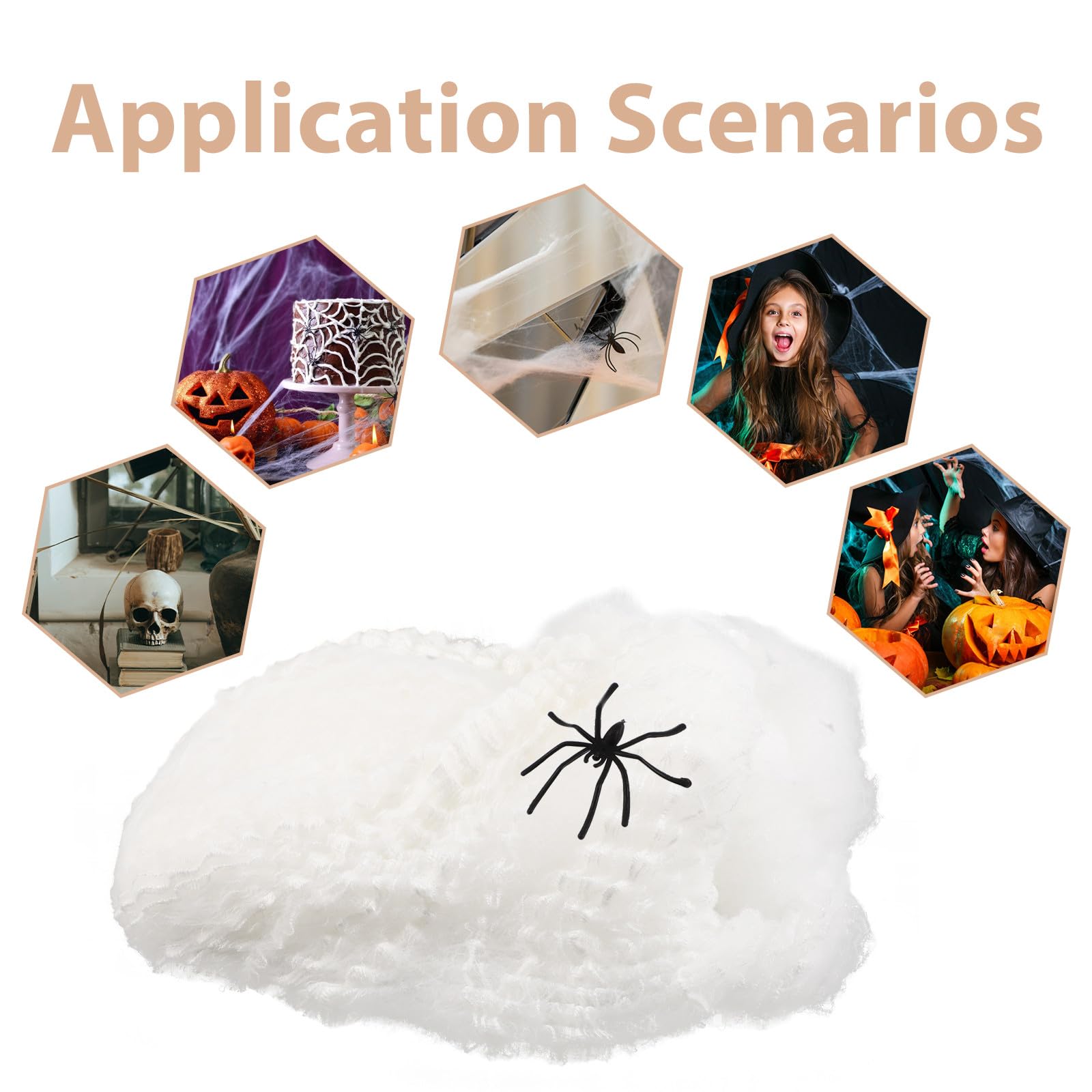 UPKOCH 1 Set di Ragni di Halloween: Ragni di ragnatele Elastiche Che Si Illuminano al Buio per Decorazioni di Halloween - Decorazioni per Feste a Tema - Allestimento di Scene spaventose