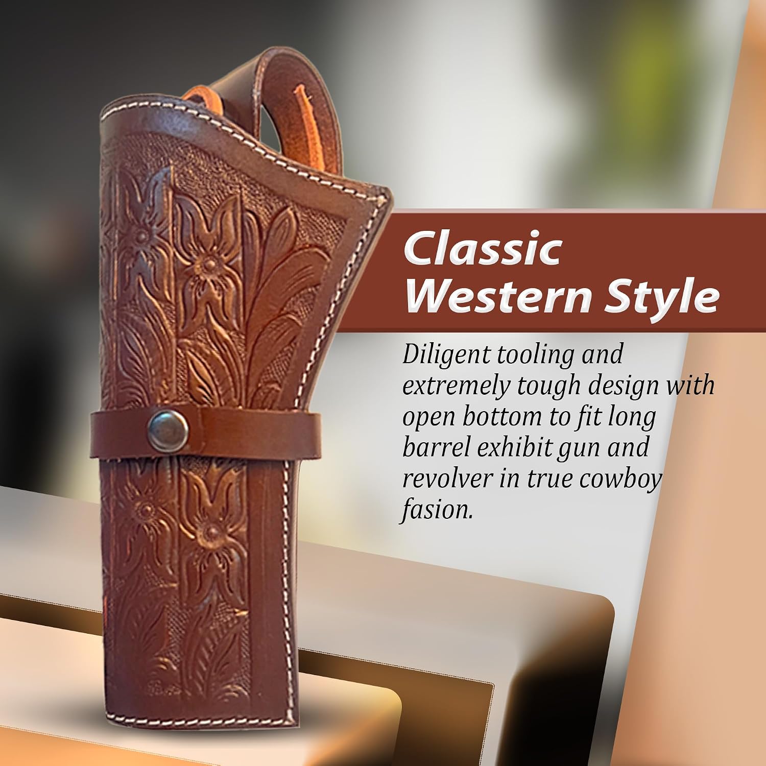 Hulara Leather Western Gun Holster Heritage Rough Rider .Colt SAA Wrangler Single Six Vaquero Uberti Cattleman Cowboy Holsters for 5.5" and 6.5" Barrel Revolver Holster