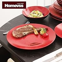 Vista 160 de Colors Life juego de vajilla, exterior negro brillante con interior de color mate