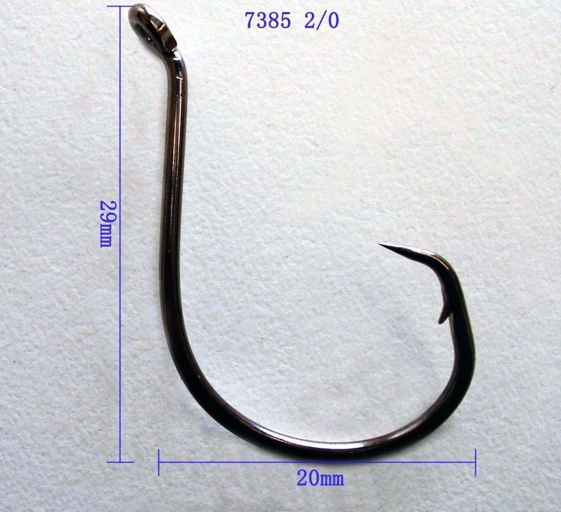AUSLINE Octopus Circle Hooks Size 2/0 Qty 50 PCS Chemically Sharpened
