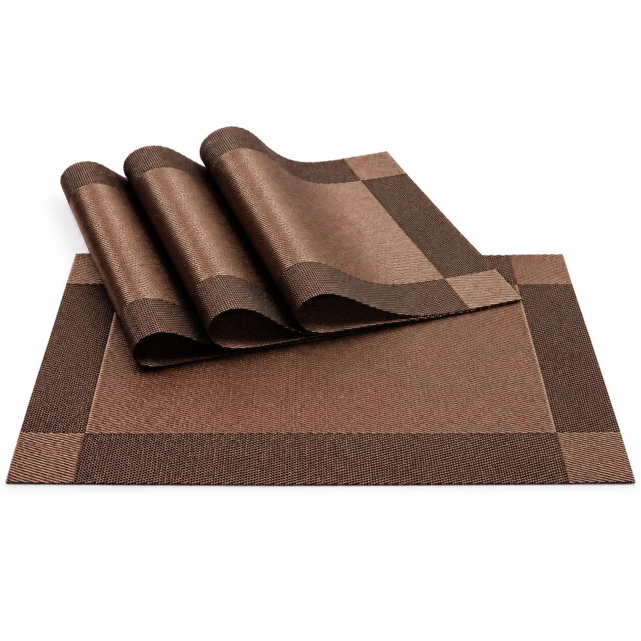OXSAM Placemats, Heat Insulation Non-Slip Vinyl mats, Stain-Resistant Tablemats for Home and café Dining Table Décor (Taupe Brown, Pack of 6) — Amazon image 11