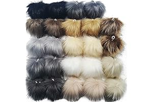 TIHOOD Large Faux Fur Pom Pom Balls DIY Kit