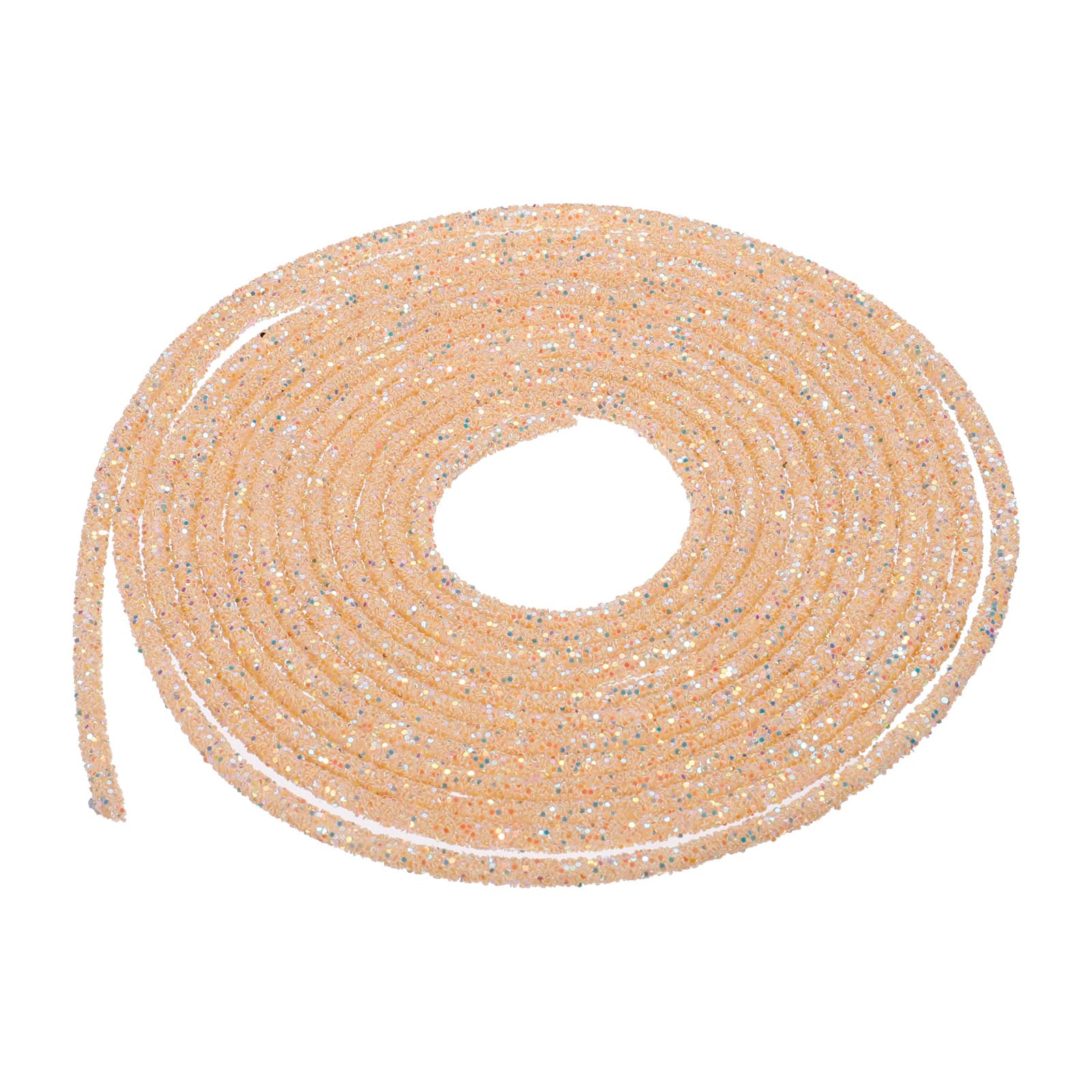 sourcing map 5 Yard 6mm 0.24 inch Glitter Sequins Rope Sequins Rhinestone Tube Cord for DIY Wedding Dresses Costume Clothing Shoes Jewelry Accessory Clear White — view 29