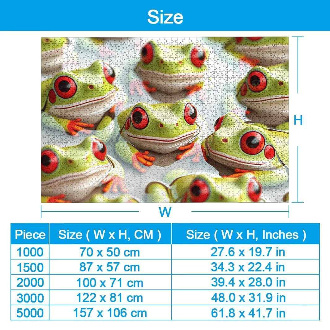 Puzzle 1500 Piezas, Puzzle Rana de Madera para Adultos, Regalos -2344