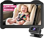 Dual Baby Car Camera for 2 Kids – 6.9” Split-Screen HD Display, Infrared Night Vision, Easy Installation, Backseat Camera for Infant & Toddler Safety, Compatible with All Car Models by Fodkh