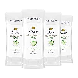 Dove Aluminum Free Deodorant for Women 4 Count Cucumber and Green Tea 72 hour odor protection 2.6 oz