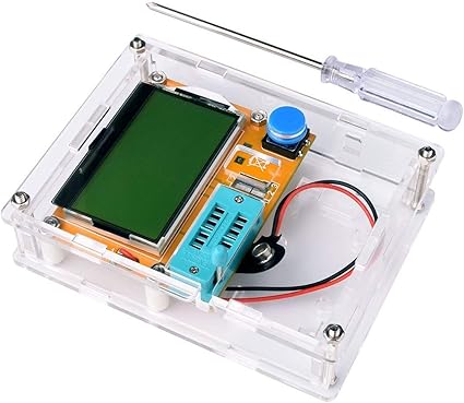Amazon Co Jp Kuman トランジスタ テスター マルチメーター 9v 128 64 Lcd抵抗コンデンサー Npn Pnp Esr Scr Mosfet ダイオード アクリルケース 自用ドライバーアリ抵抗器計 アナライザー 半導体 テスター ダイオード K77 産業 研究開発用品