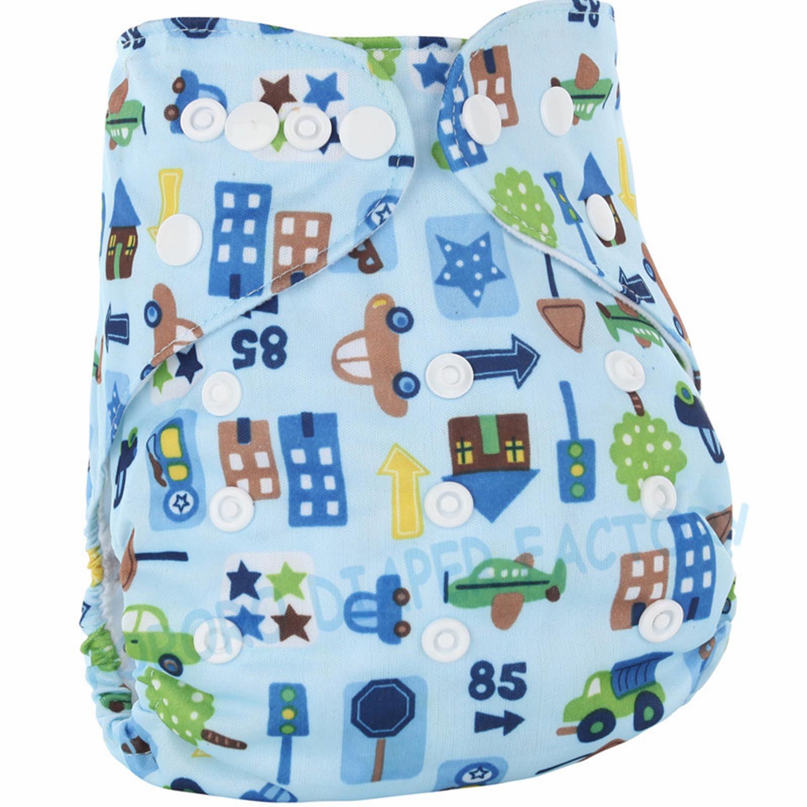 Ole Baby Printed Cloth Diaper REUSABLE Nappy Organic Fabric Anti Bacterial Washable,Waterproof Premium Adjustable Small/Medium/Large Reusable Cloth Diaper With 1 Organic Cotton Insert Lining 0-2 Years