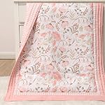 The Peanutshell Whimsical Floral 3 Ensemble de lit bébé pour bébé, Décor botanique rose, Consolateur réversible, Accessoires pour bébé fille, Nouveau-né, Bébé & Ensemble de literie pour fillette