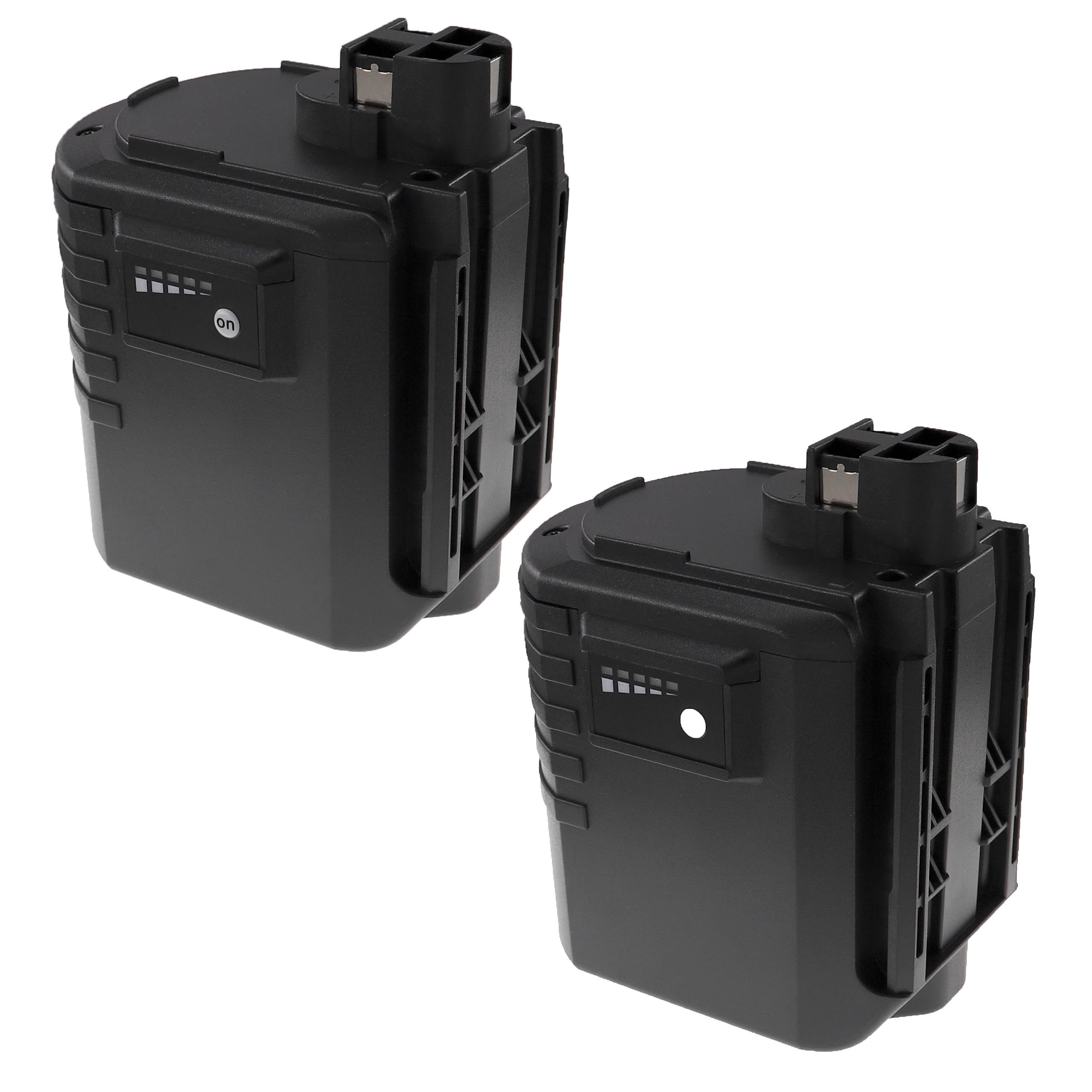 EXTENSILO 2x batteria compatibile con Würth ABH 20, ABH 20-​SLE attrezzi da lavoro (3300 mAh, NiMH, 24 V)