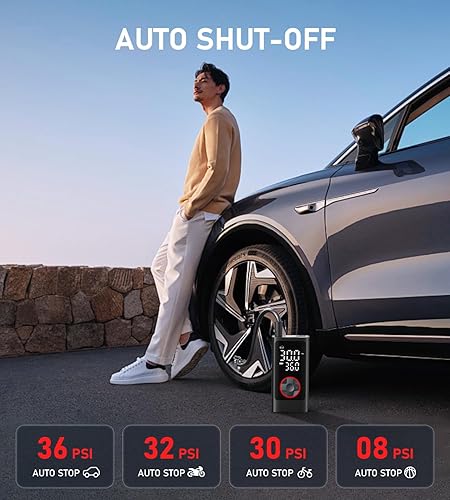 Miniatura 3 de Inflador de neumáticos, compresor de aire portátil, bomba de aire inalámbrica de 150 PSI para neumáticos de automóvil, bomba de neumáticos de