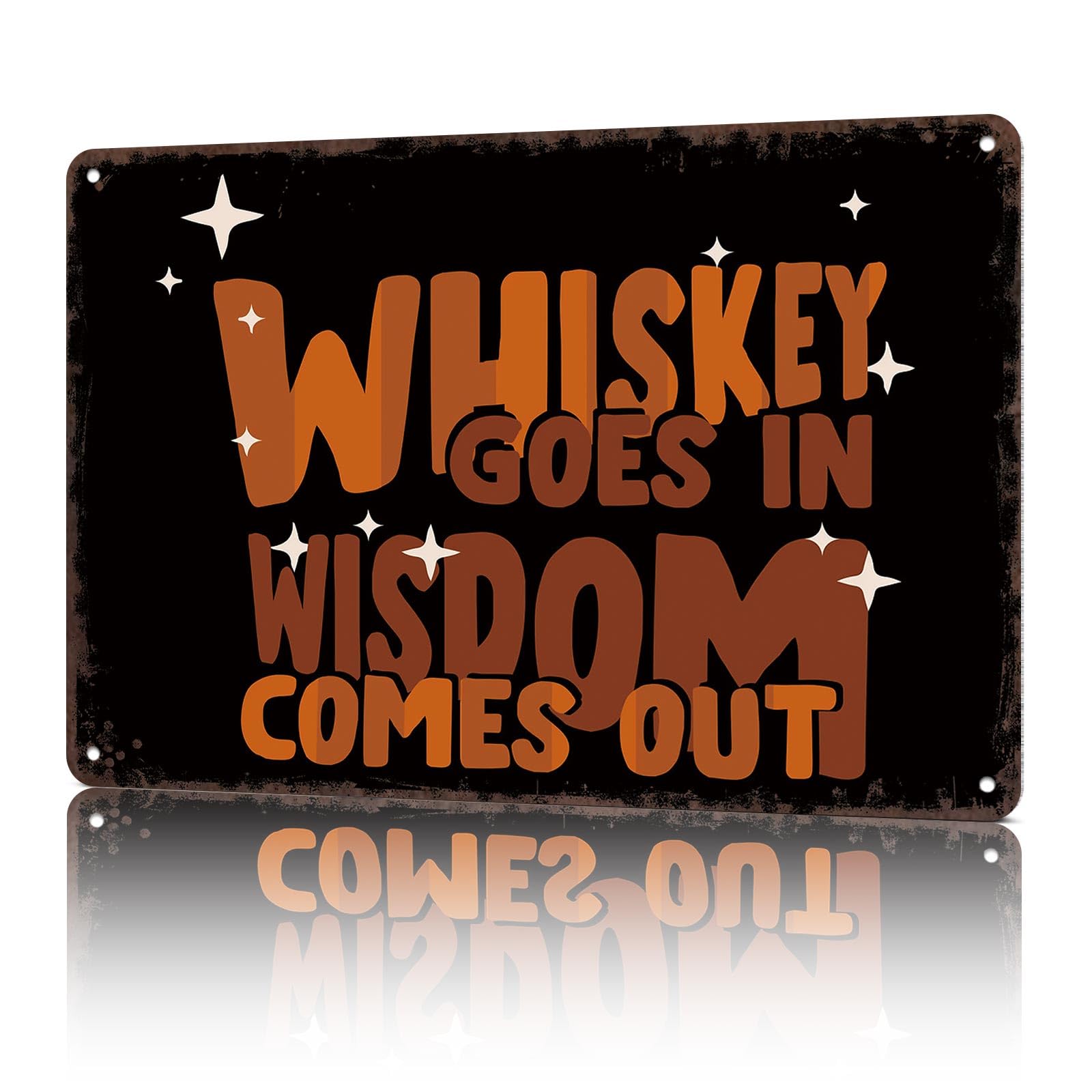 KWQDOZF Vintage Metal Signs Whiskey Drinker Quote Funny Tin Sign Poster Wall Art For Home Room Bedroom Office Decor 8x12inch