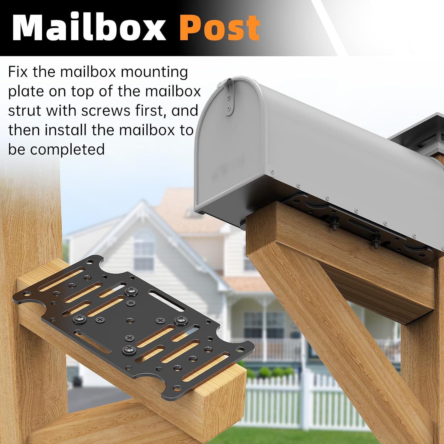 Mailbox Mounting Bracket, Universal Mailbox Mounting Plate, Compatible with Mail Boss, Architectural Mailboxes, Gibraltar, Hykolity, ShoppingOnBed, adoorn