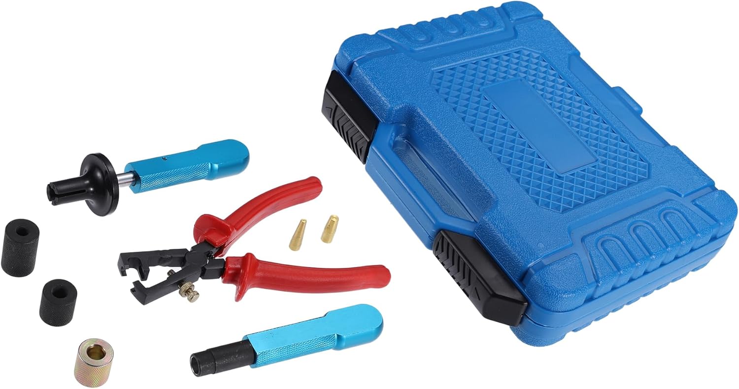 Motoforti Fuel Injector Seal Replacer Tool, Fuel Injector Ring Tool, for BMW, Metal, Silver Tone