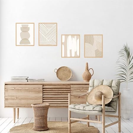 Neutral Wall Art Minimalist Line Wall 