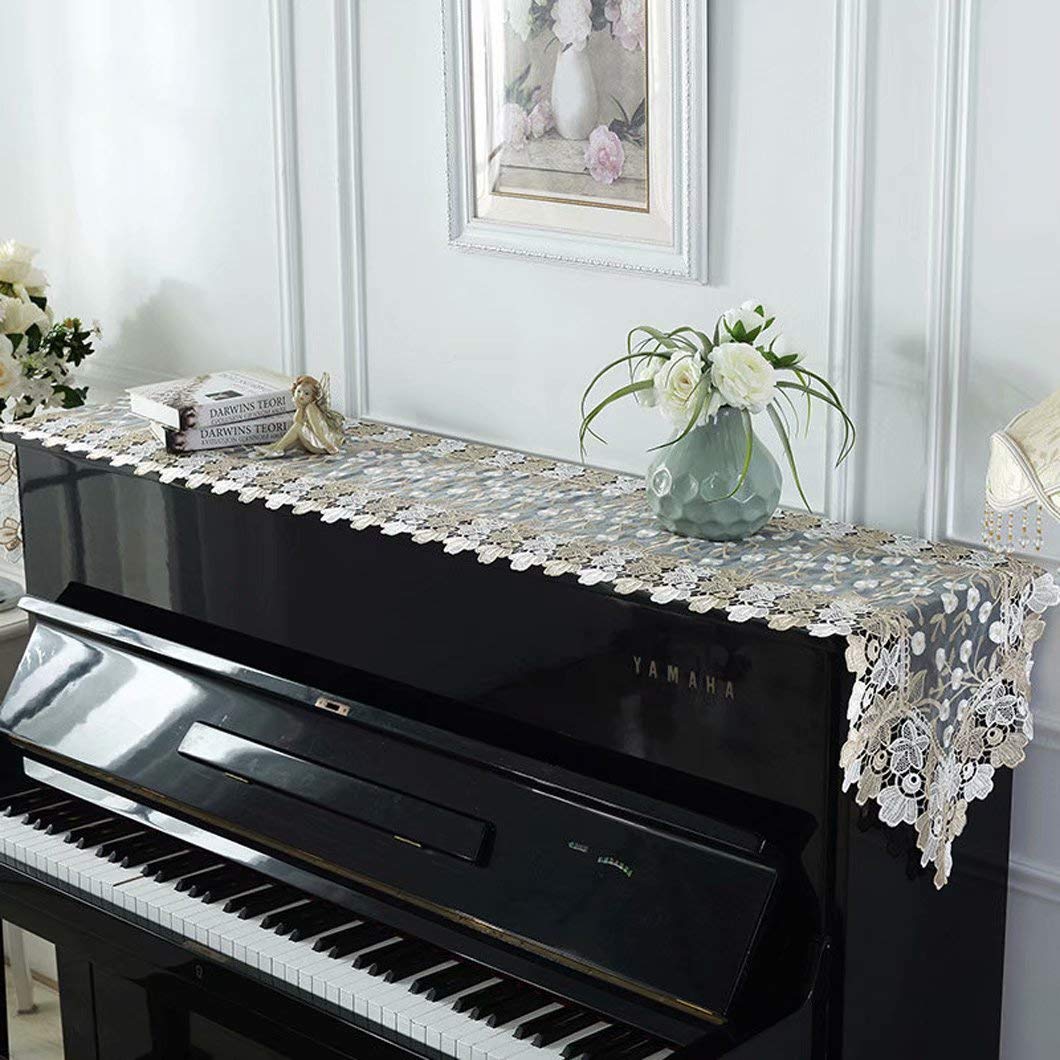 Amazon.co.jp: アップライト ピアノカバー レース 刺繍 トップカバー