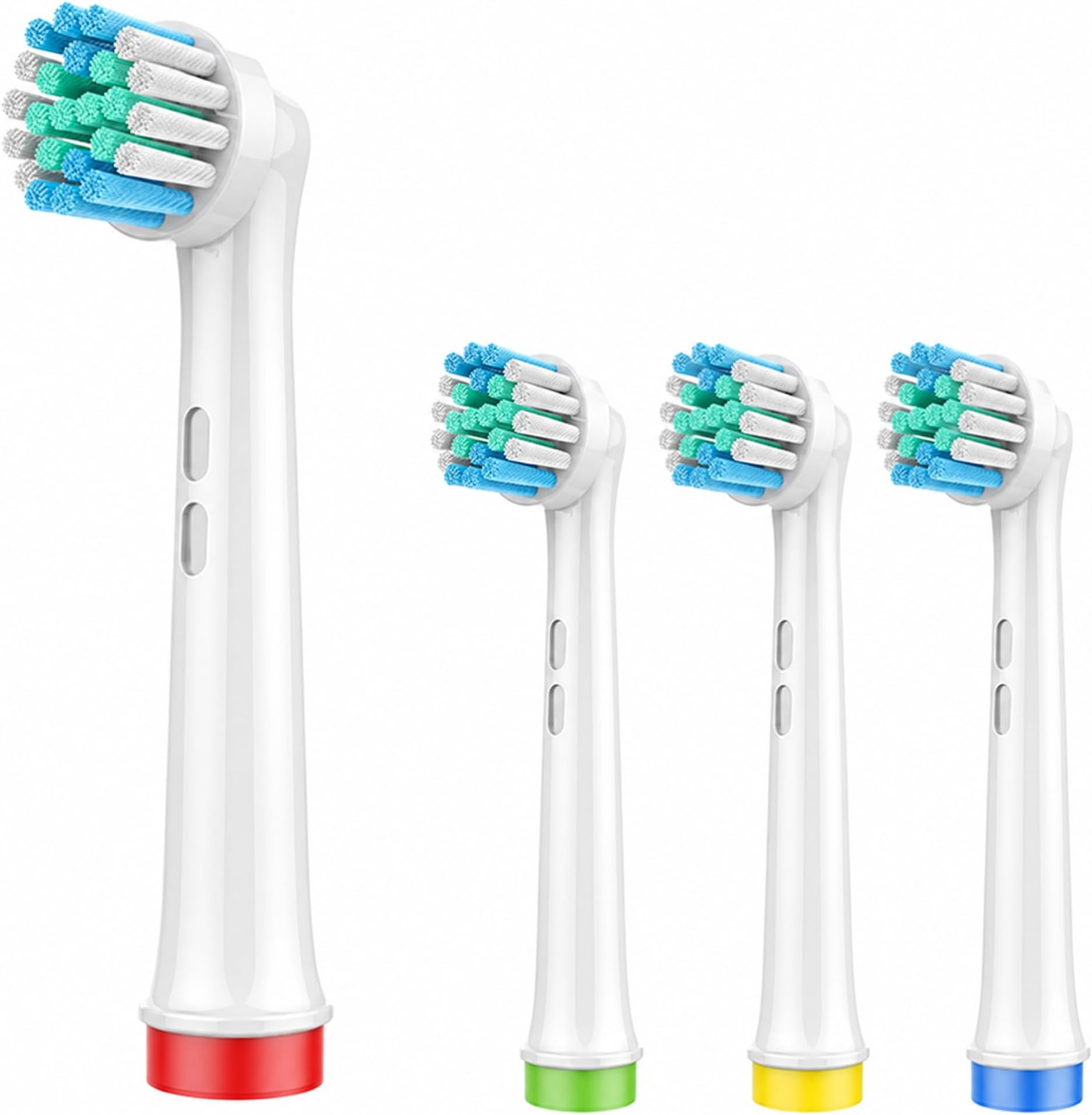 4 Pack Replacement Toothbrush Heads | Compatible with Oral B Braun Electric Brush Heads Refills, Soft Bristles, Fit most Oral-B Rechargeable Handlers