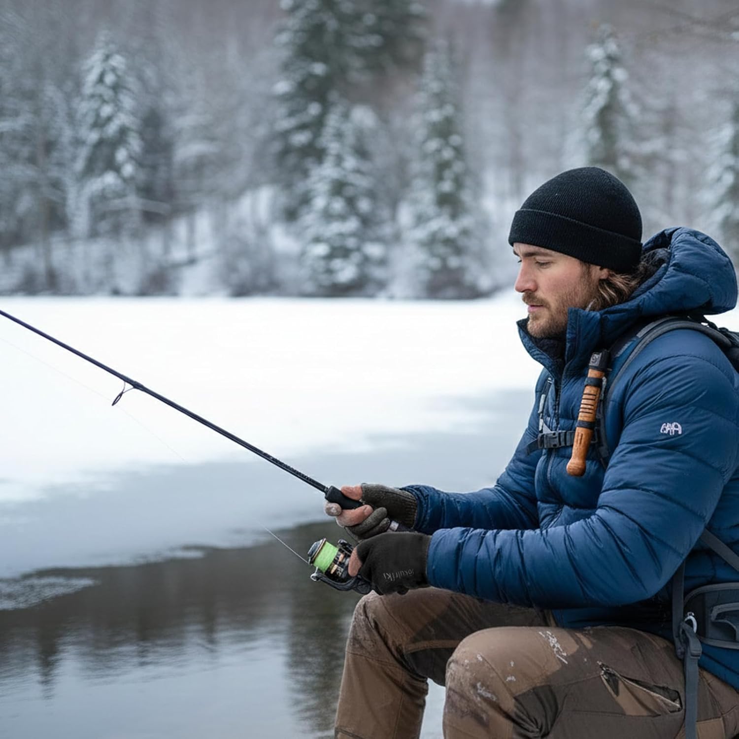 Merino Wool Gloves 3-Cut Fingerless Gloves for Men Women Cold Weather Winter Fishing Photography - Image 3