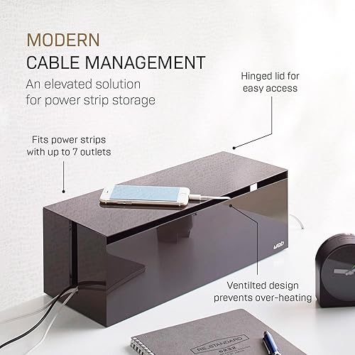 Miniatura 3 de YAMAZAKI Home Cable Box-Outlet Cable Organizador de almacenamiento, protector de cubierta